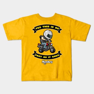 Honda Monkey NEW this is as fast as it gets back logo Kids T-Shirt